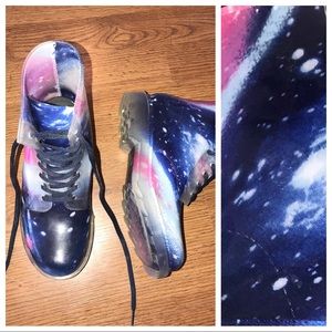 Galaxy rubber rain boots